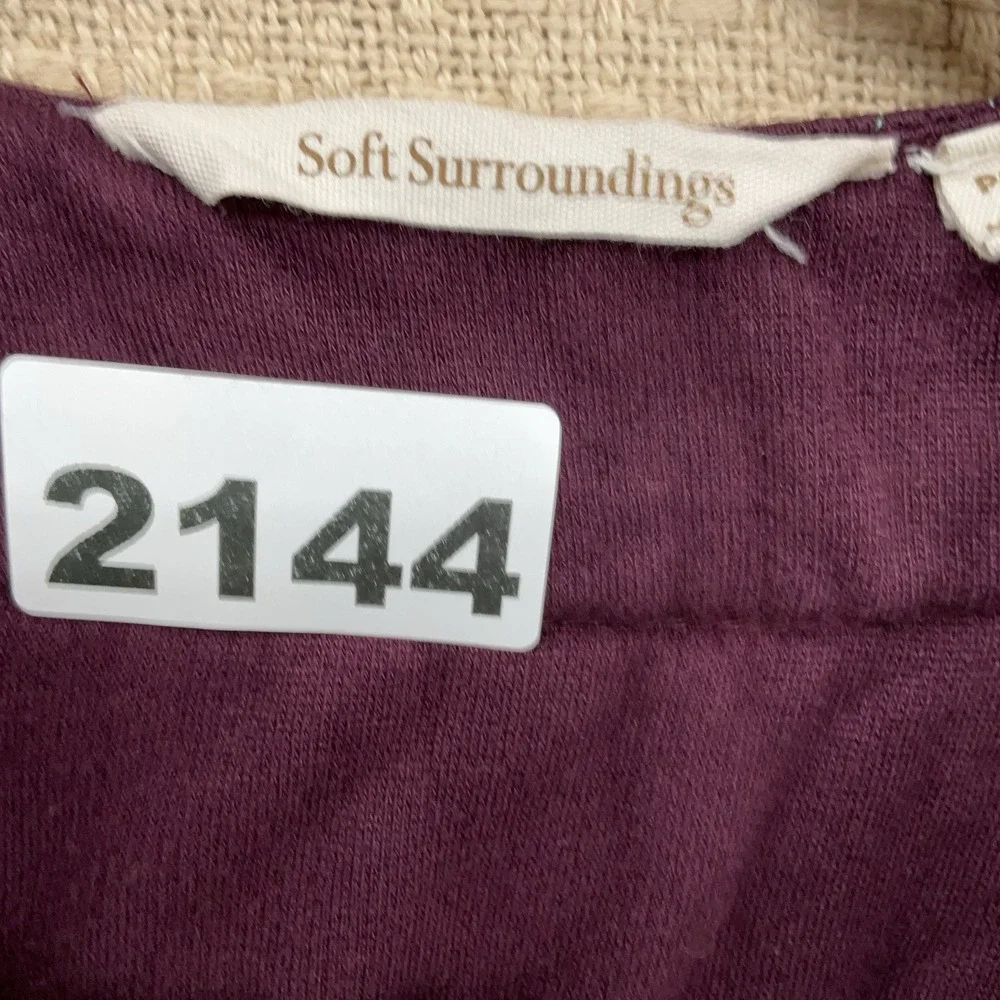 Soft Surroundings Open Cardigan Sweater Women's‎ PM Purple Fall Festival Topper